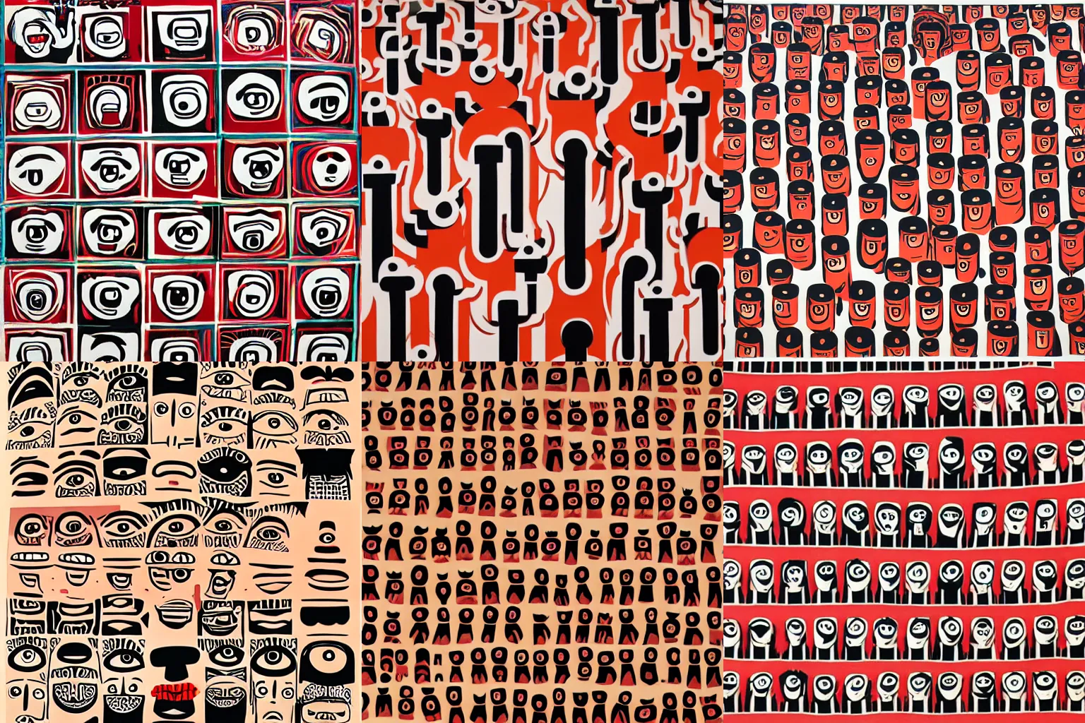 Prompt: artwork by Barry McGee,