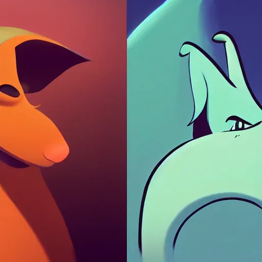 Image similar to face icon stylized minimalist catdog, loftis, cory behance hd by jesper ejsing, by rhads, makoto shinkai and lois van baarle, ilya kuvshinov, rossdraws global illumination