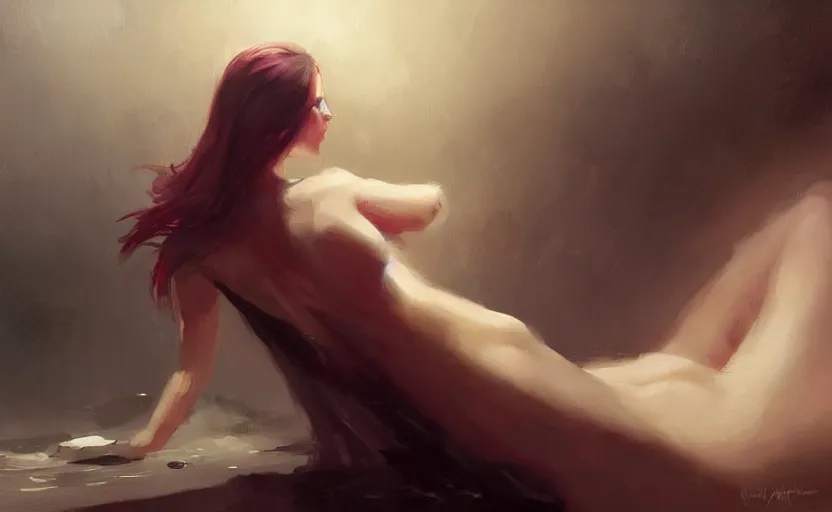 Image similar to a painting of a sensual lily trending on artstation in the style of greg rutkowski