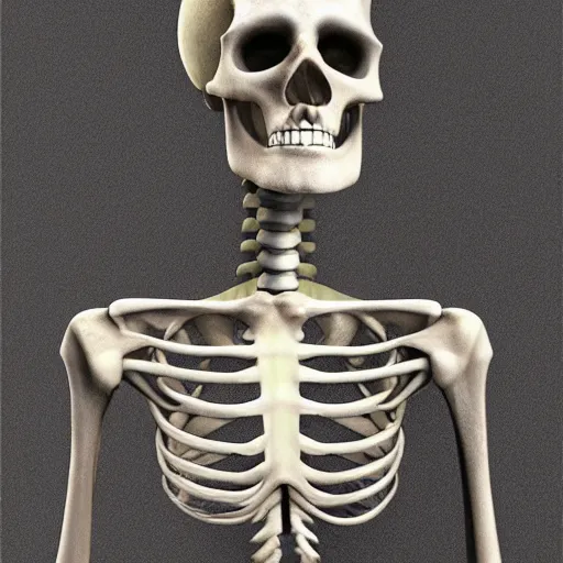 Prompt: portrait of a skeleton, pixiv, hyperrealistic