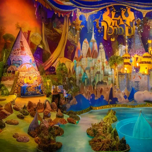 Image similar to photograph of scene of Israel from the It's a Small World ride, interior photograph of It's a Small World, It's a Small World Dark Ride