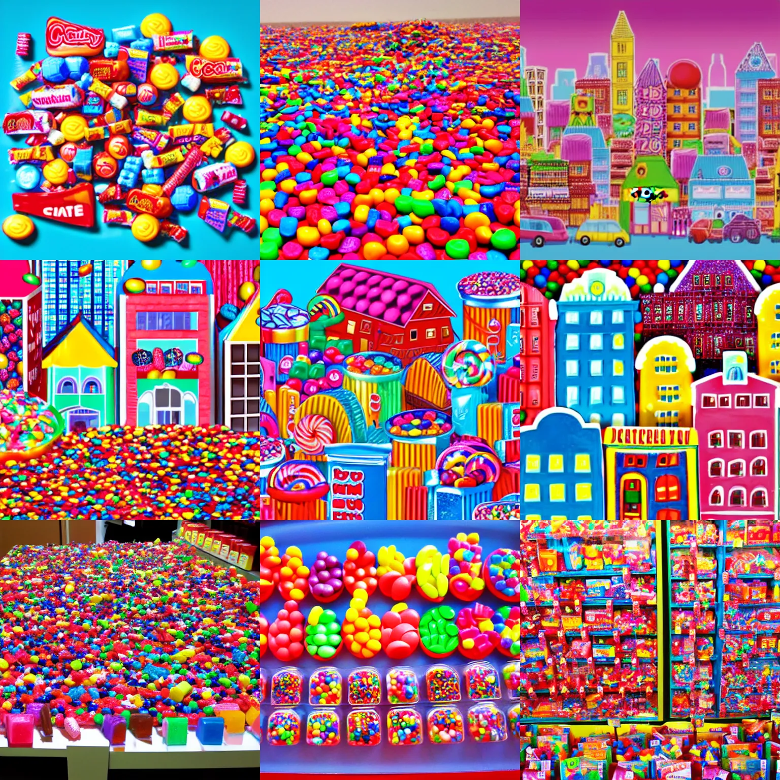 Prompt: city made of candy