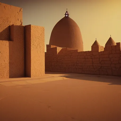 Image similar to timbuktu, octane render, unreal engine