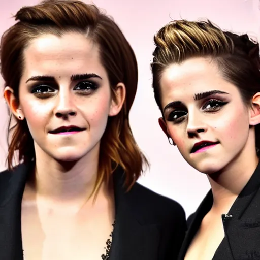 Prompt: Emma Watson and Kristen Stewart cosplaying as each other