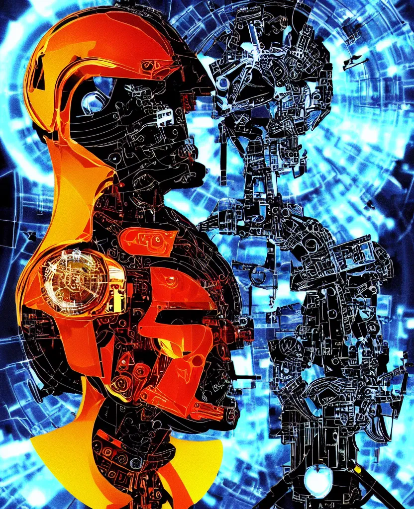 Image similar to techno - spiritual futurist machine soldier, perfect future, award winning digital art