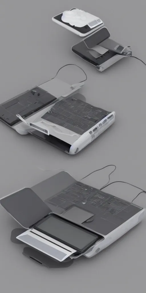 Image similar to concept art, portable cloud computer.