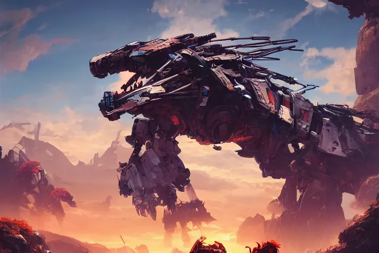 Image similar to stormbird machine mecanical creature robot of horizon forbidden west horizon zero dawn bioluminiscence global illumination ray tracing hdr fanart arstation by ian pesty and alena aenami artworks in 4 k