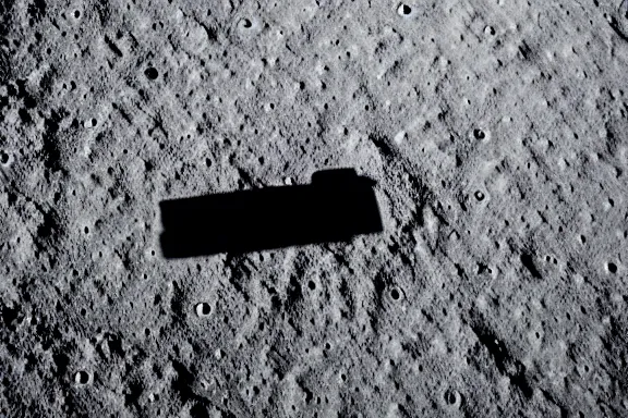 Image similar to a wide angle photo of a bus on the moon