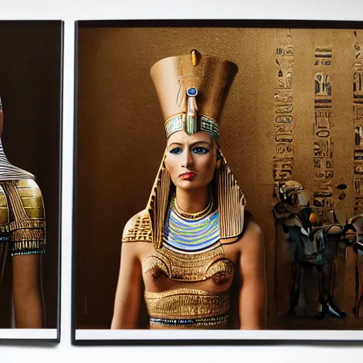 Image similar to portrait of egyptian god set, annie leibovitz