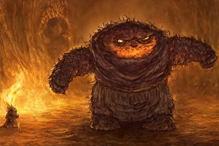 Image similar to Garfield, the final Dark Souls boss