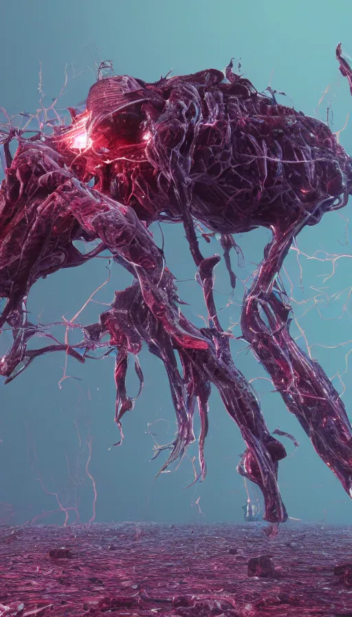 Prompt: The end of an organism, with Octane