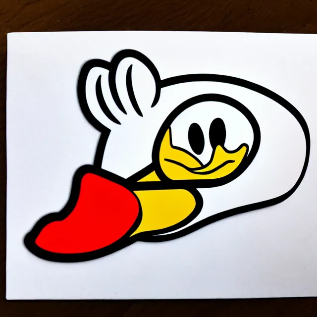 Prompt: svg sticker art of a duck
