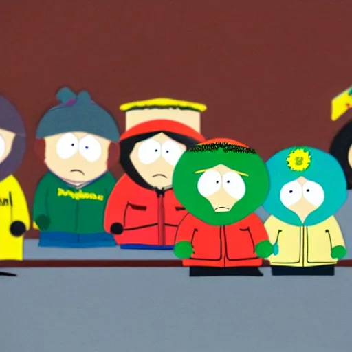 Prompt: South Park in real life, 50 mm, f2.8, panavision, studio lighting