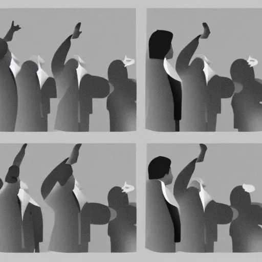 Image similar to an animation of the same man waving his arm from left to right shot frame by frame, separated into equally sized frames, from'animation types'