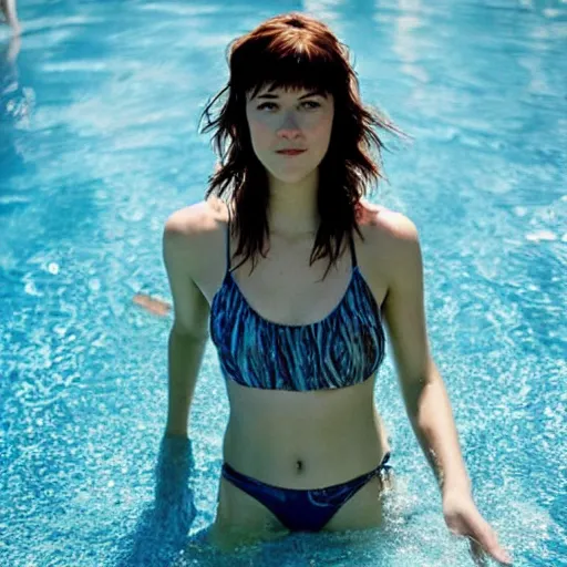 Image similar to mary elizabeth winstead going swimming, photography,