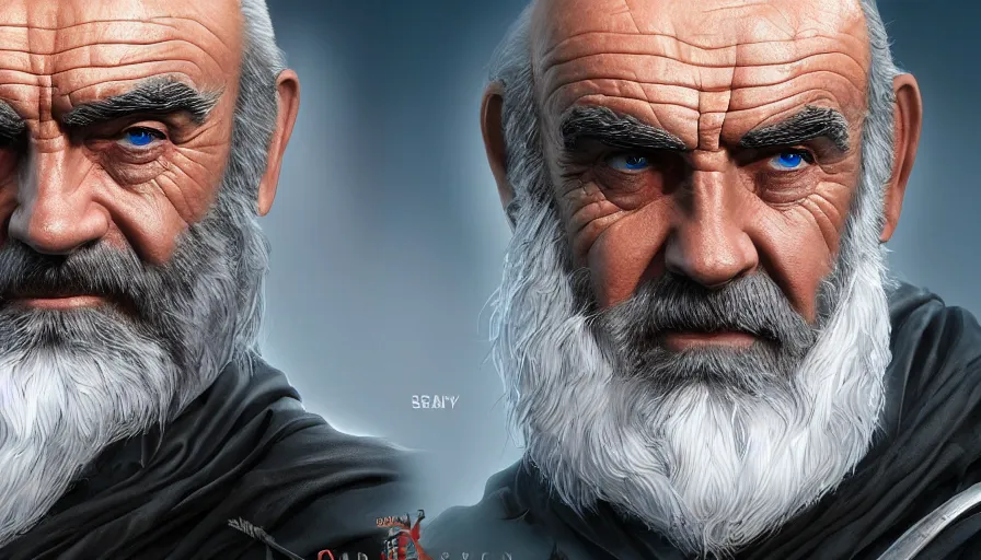 Image similar to Sean Connery is Odin, hyperdetailed, artstation, cgsociety, 8k