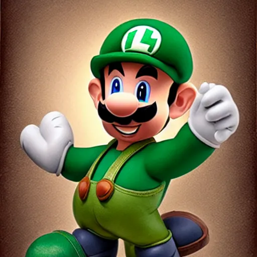 Image similar to An Italian plumber named Luigi, green hat, portrait, artgerm JSC, J. Scott Campbell,