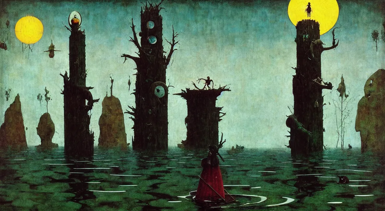 Prompt: single flooded simple!! tribal totem, very coherent and colorful high contrast masterpiece by norman rockwell franz sedlacek hieronymus bosch dean ellis simon stalenhag rene magritte gediminas pranckevicius, dark shadows, sunny day, hard lighting