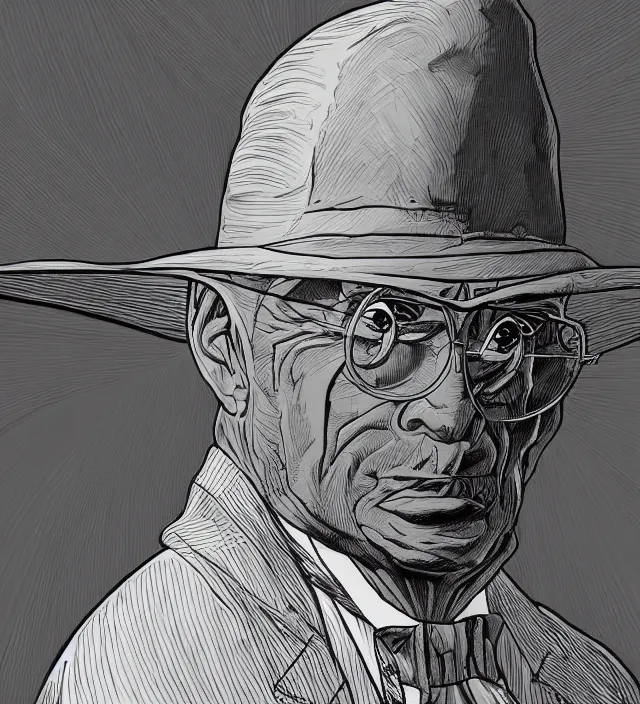 Image similar to a character portrait of senator armstrong in the style of jean giraud in the style of moebius trending on artstation deviantart pinterest detailed realistic hd 8 k high resolution