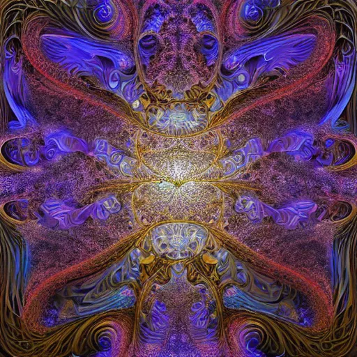 Image similar to a beautiful 3 d painting of a sprawling intricate fractal populated by mandelbrot and julia fractals by android jones, soap carving, marble, volumetric lighting, dynamic lighting, dramatic lighting, high contrast, carved marble, opalescent, sacred geometry, religious, angelic, catholicpunk, stark, trending on artstation