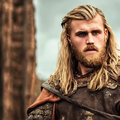 Prompt: jake paul in vikings 4 k detailed super realistic