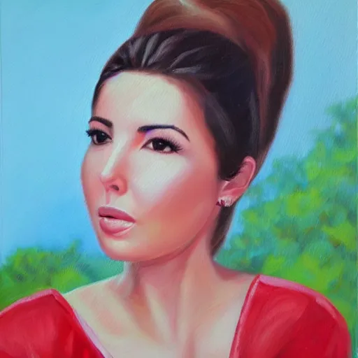 Prompt: nancy ajram, oil painting