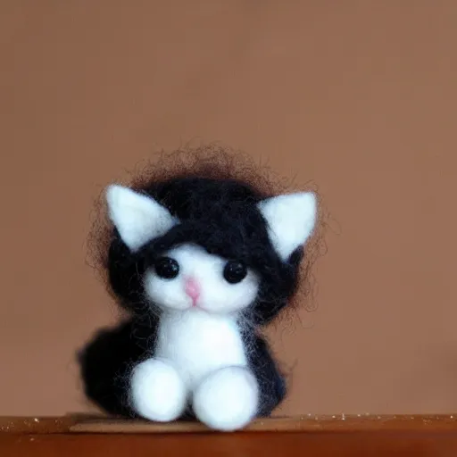 Image similar to fluffy needle felt kitten