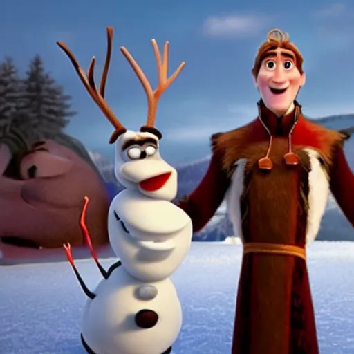 Image similar to film still of lebron james as a character in frozen