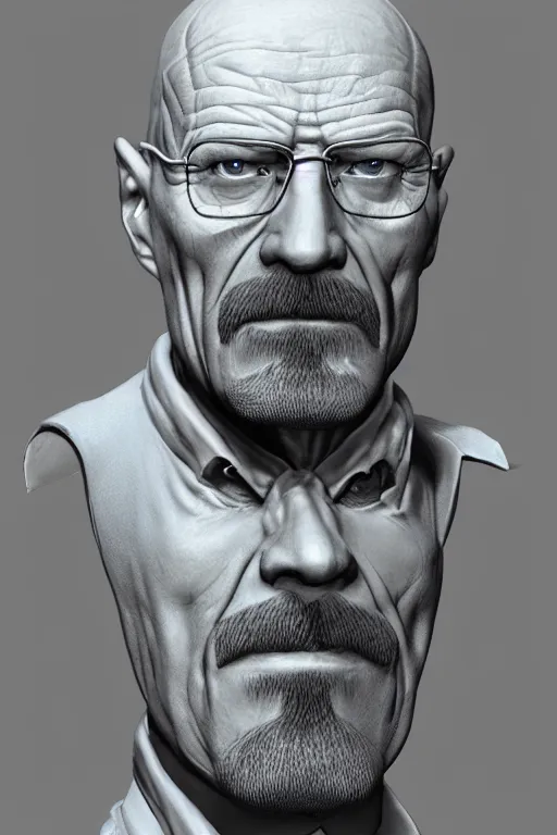 Image similar to Walter White Zbrush model, zbrush