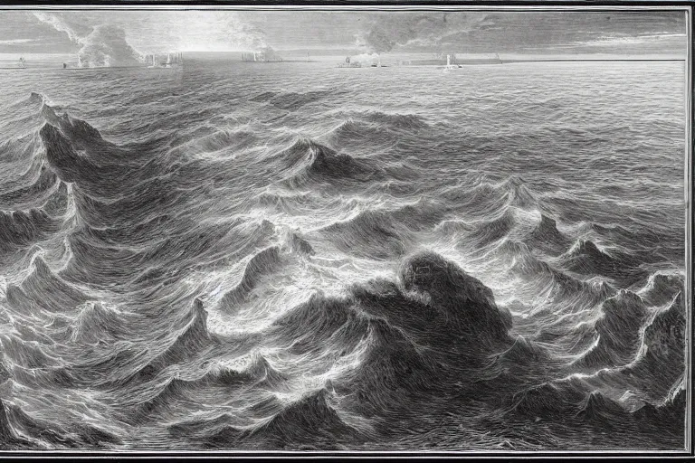 aerial view, the crossing of the red sea, Gustave Dore | Stable ...