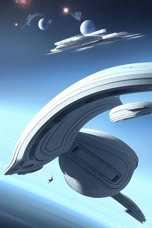 Image similar to zaha haddi space station, trending on artstation, featured on behance