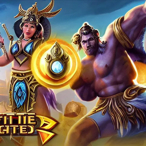 Prompt: smite battleground of the gods