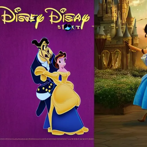 Image similar to [ disney's beauty and the beast ] blue gold pixar