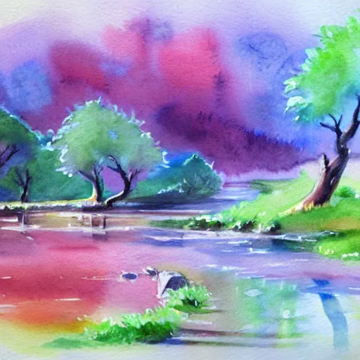 Prompt: watercolor painting