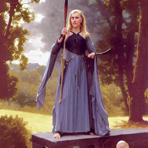 Image similar to rhea seehorn as kim wexler in fantasy medieval costume by Michael Whelan, William Adolphe Bouguereau, John Williams Waterhouse