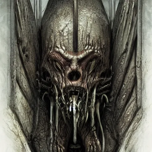 Image similar to a creature from a major horror hollywood movie, a picture taken by Michael Komarck and giger