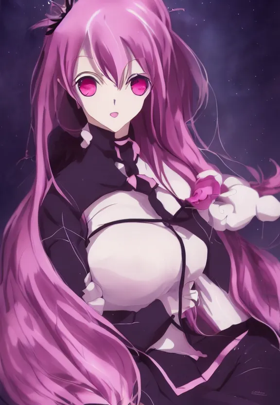 Prompt: Beautiful, Attractive, Anime, Shalltear, Albedo, Solution, Girl, Woman, Relaxing, Relax, Late at night, character design, Studio Photography