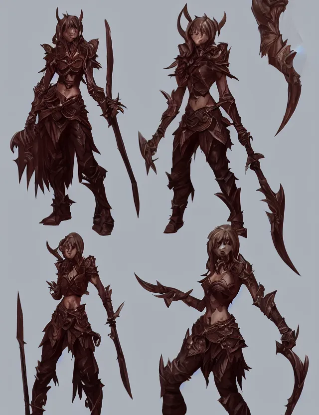 Prompt: the chara design for next slayer playable in league of legend who will fight with a scythe with intricate detail, dynamic lighting, cinematic lighting, by riot august, geoff goodman and artgerm, concept art, featured on artstation, ultrawide angle