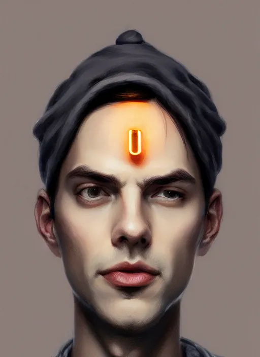 Image similar to portrait of jughead jones, wearing a light grey crown, eyes closed, intricate, elegant, glowing lights, highly detailed, digital painting, artstation, concept art, smooth, sharp focus, illustration, art by wlop, mars ravelo and greg rutkowski