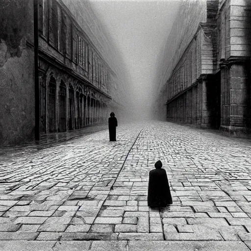 Prompt: street photography by Zdzislaw Beksinski