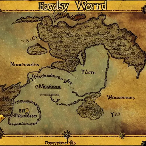 Image similar to map of fantasy world