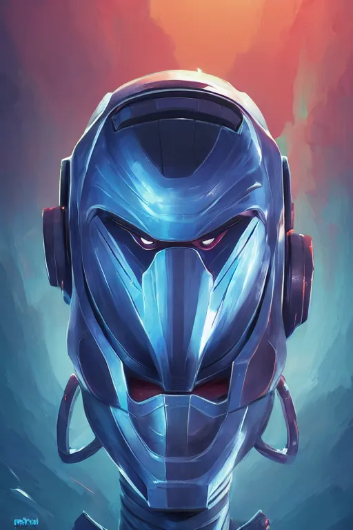 Image similar to epic mask helmet robot ninja portrait stylized as fornite style game design fanart by concept artist gervasio canda, behance hd by jesper ejsing, by rhads, makoto shinkai and lois van baarle, ilya kuvshinov, rossdraws global illumination radiating a glowing aura global illumination ray tracing hdr render in unreal engine 5