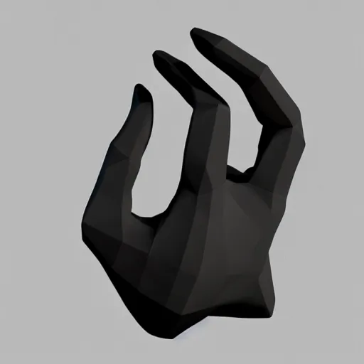 Image similar to hand, low - poly 3 d model, rendered in octane, ambient occlusion