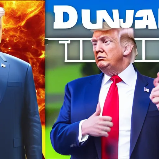Image similar to donald trump fortnite skin limited new launch presidential skin, sunny, detailed, epic games fortnite trailer
