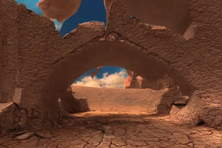 Image similar to a portal gate in the ruins on mars leads to another dimension, portal, gate, dimension, arstation