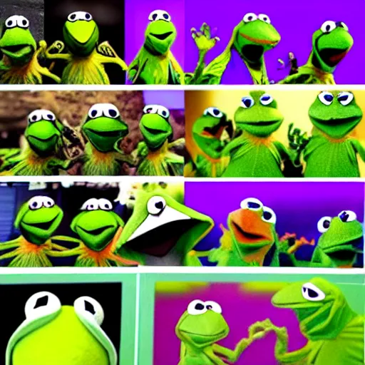 Image similar to “ evolution chart of kermit the frog ”