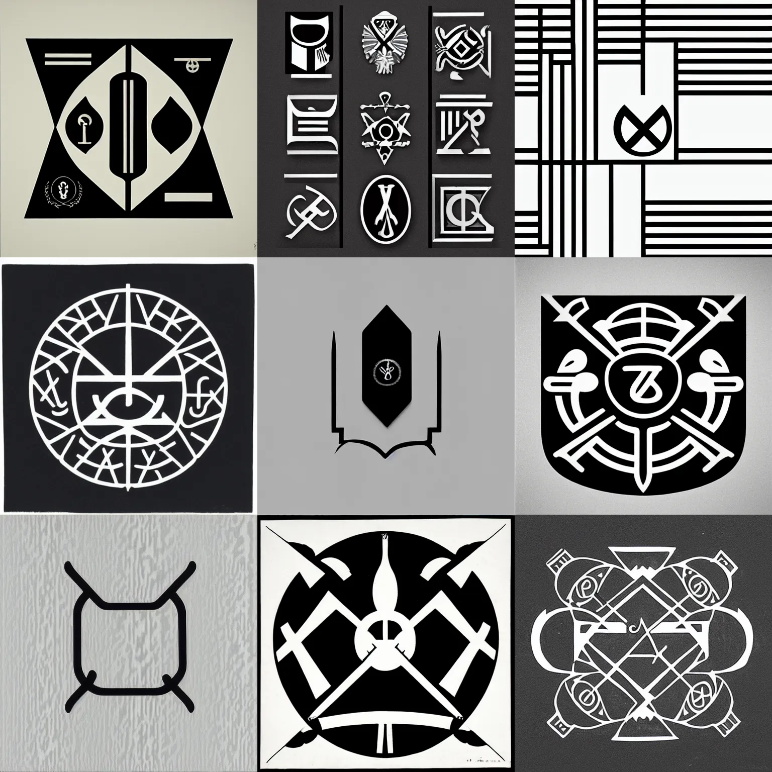 Prompt: secret symbols of secret societies, minimal, wim crouwel