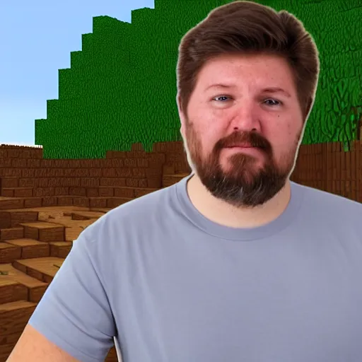 Image similar to steve from minecraft making a shocked face 4k