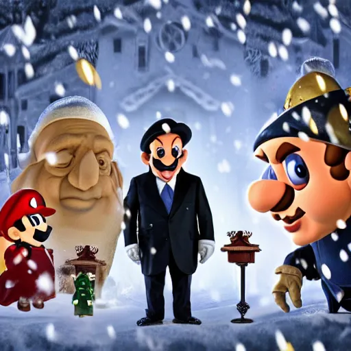 Prompt: mario draghi as scrooge, 4k photo, trending