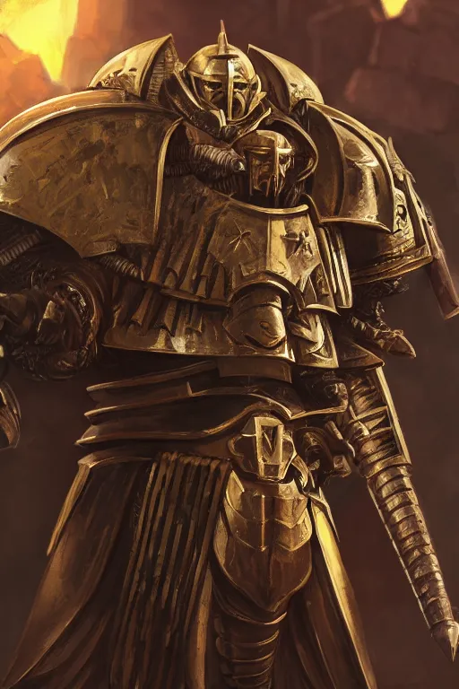 Image similar to armor portrait heros warhammer 4 0 k horus heresy fanart - the primarchs emperor by johannes helgeson animated with vfx concept artist & illustrator global illumination ray tracing hdr fanart arstation zbrush central hardmesh 8 k octane renderer comics stylized